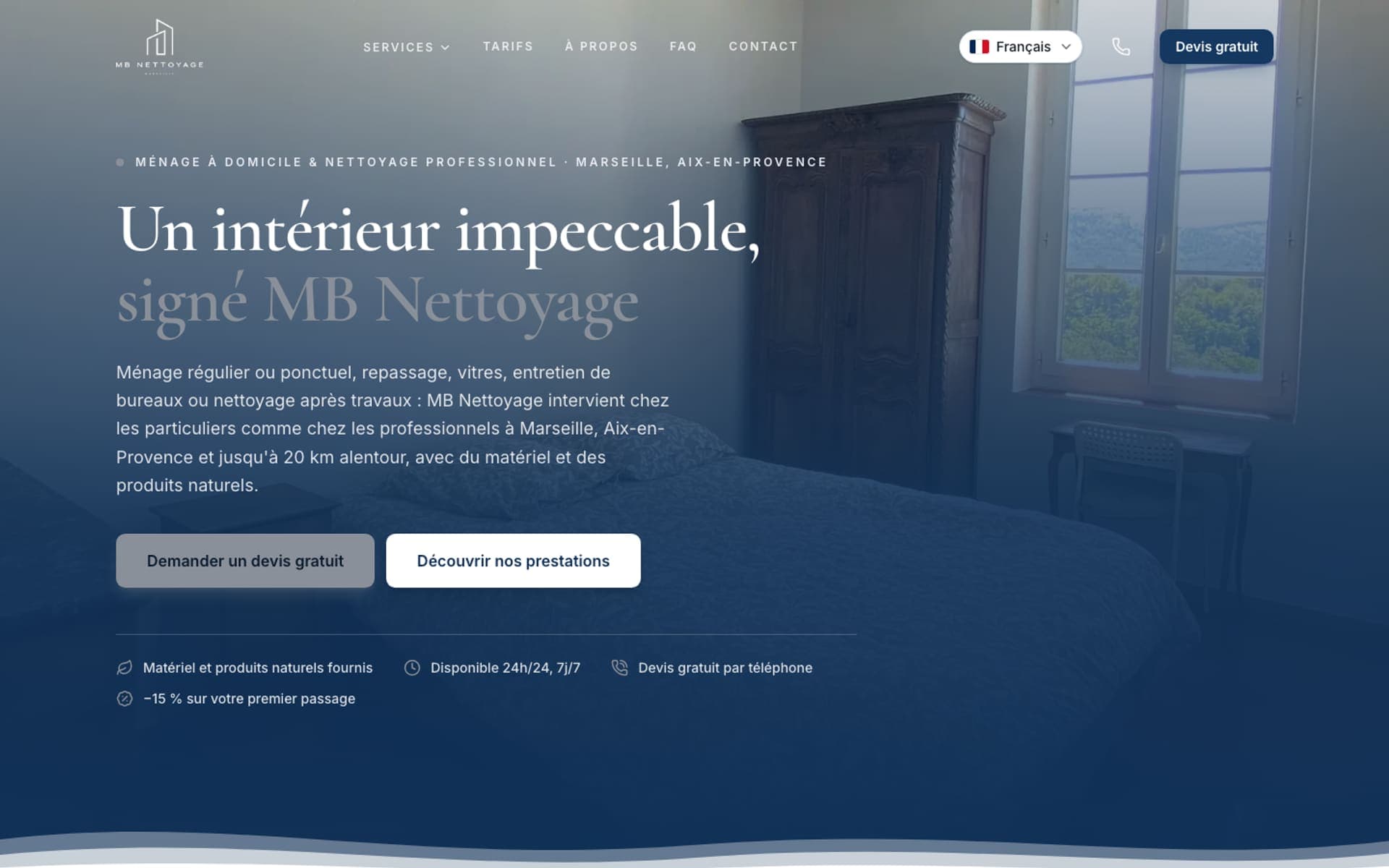 Aperçu du site MB Nettoyage — Marseille (13)